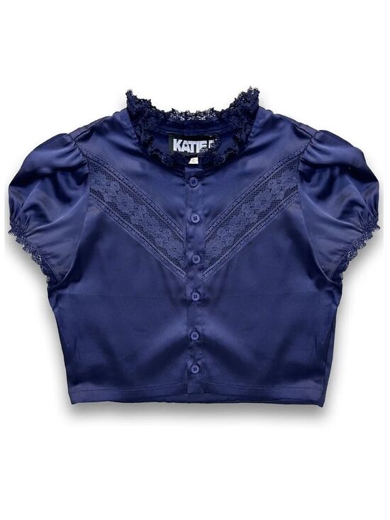 Katie J NYC Other - Katie J NYC Navy Satin Blouse